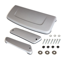 Capota / cubierta para capó del motor + capota del pilar C a juego para Lada Niva 2121, gris plateado 