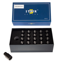 Extra lange Radmutter, Mutter geschlossen, Lada Niva 2121, alle Modelle, 20 Stück, Schwarz, 54mm  