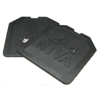 Mud flaps rear with metal bracket and screws at the back of the wheel arch Lada Niva, pair 