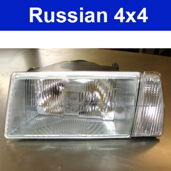 Headlight Lada  Samara 2108, 2109, left, white turn light 