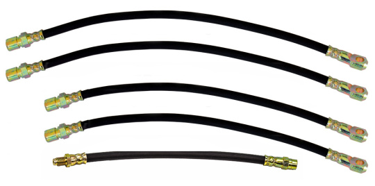 Brake hose Kit 4 front and 1 rear brake hose, Lada Niva, all Models before year 2010 