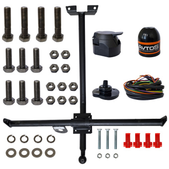 Enganche de remolque para Lada 2101, 2103, 2106 y   Fiat 124 sin ABE + kit eléctrico y conjunto para conexión 