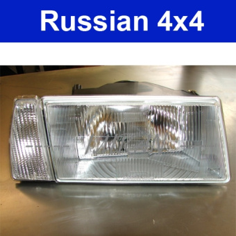 Headlight Lada Samara 2108, 2109, right, white turn light 