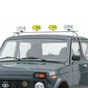 Bracket for beam headlights and fog lights on the roof for Lada Niva all 