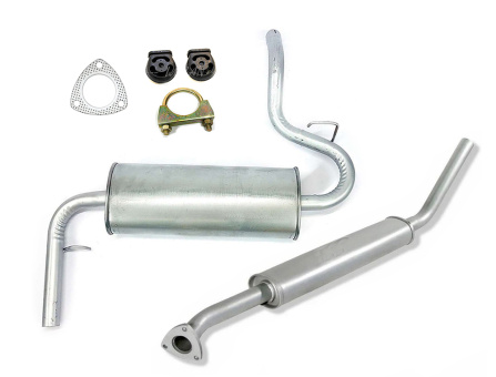Muffler + middle silencer exhaust, Lada Niva 21214, 1700 ccm with mounting and gasket 