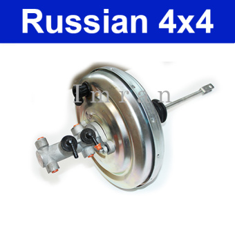 Brake booster with master brake cylinder, Lada Niva 21214 from year 2010, Niva "M", 4 side outputs,  21214-3505010-82 