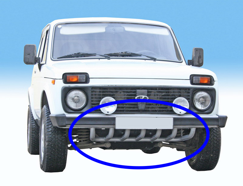 Spare Parts for Lada Niva 4 x 4, Underride protection, underride guard  engine protection Lada Niva 2121, 21213, 21214, 21215